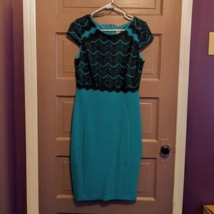 Emerald Green with Lace Dress by Sangria